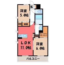 ベルウッド Ⅱ Aの物件間取画像